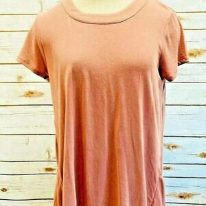 CHELSEA 28 Women Short Sleeve Pull Over Asymmetrical Hem Shirt Top Size Medium